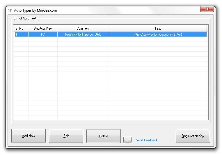 Screenshot of Auto Typer